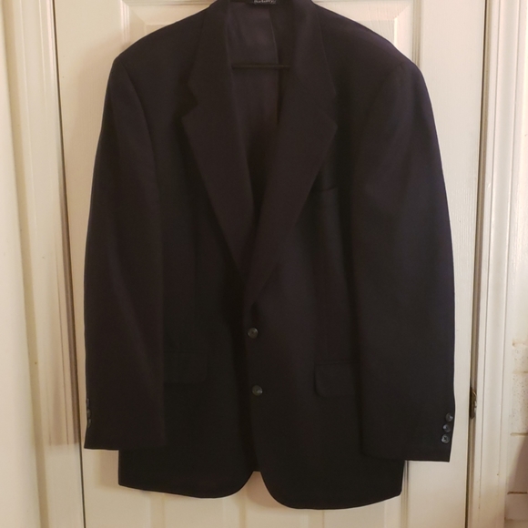 Burberry 100% Wool Black Blazer 42R